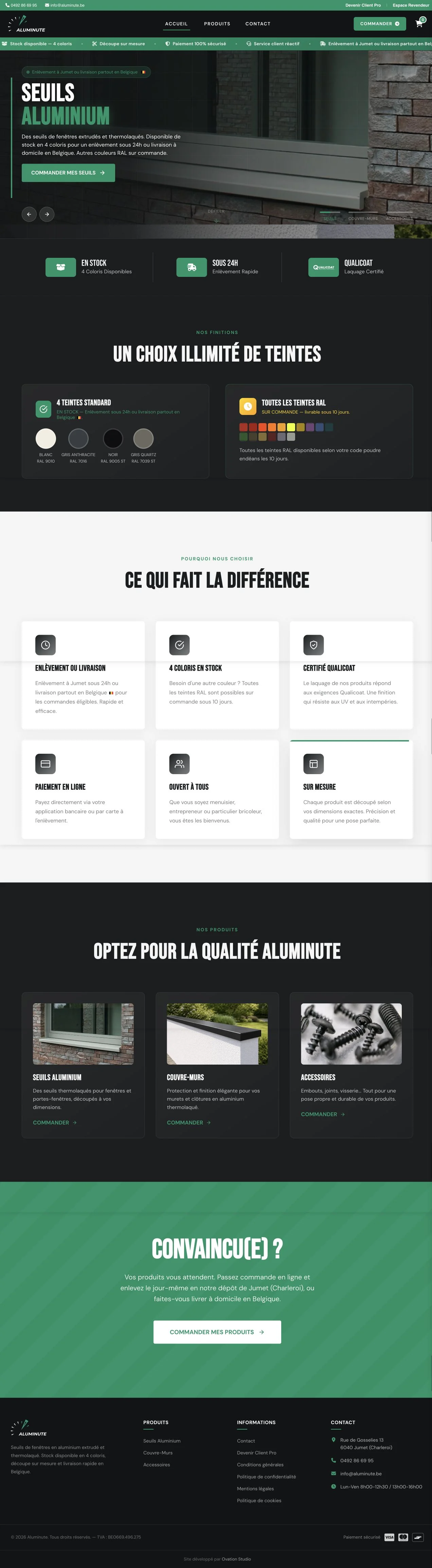 Capture intégrale du site Aluminute