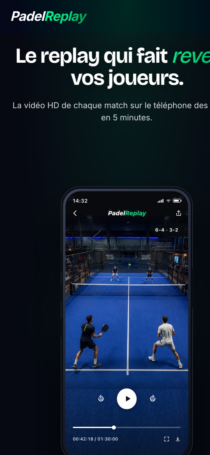 PadelReplay — Mobile