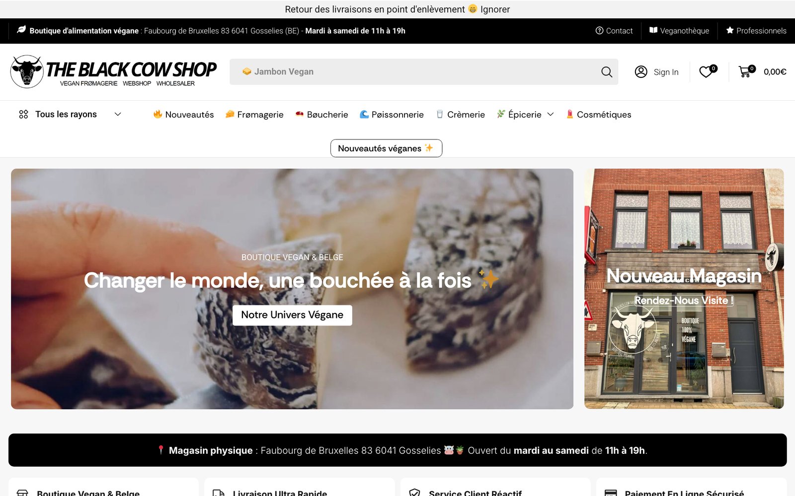 The Black Cow Shop — Desktop