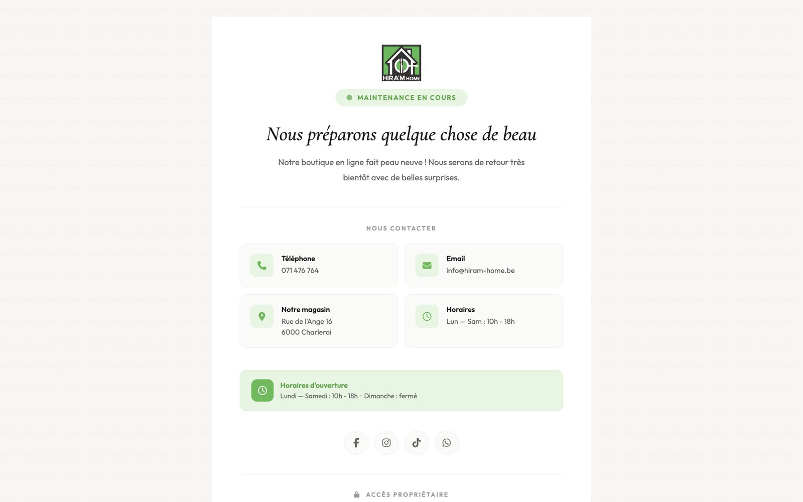 Hiram Home — Desktop